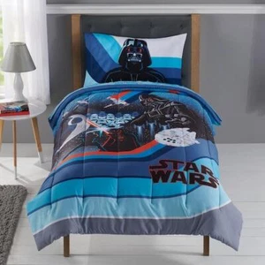 NEW DISNEY STAR WARS MICROFIBER REVERSIBLE COMFORTER 91" X 82" FULL/QUEEN SIZE - Picture 1 of 1