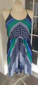 Maurices Damen mehrfarbig ärmellos Empire Taillen Träger Chevron Kleid Größe L - Bild 1 von 5