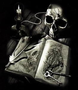 TEE SHIRT Haute Qualité. BIKER.SKULL.GOTHIQUE / S  M  L  XL  XXL  XXXL XXXXL     - Picture 1 of 1