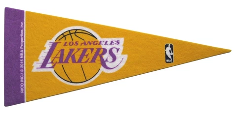Los Angeles Lakers NBA Mini Pennant 9"x4", New, Felt, Made in USA Banner Flag Cover