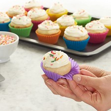 6 PZ Stampo In Silicone Muffin Casi torta Da Forno Stampo cupcake tazza riutilizzabile