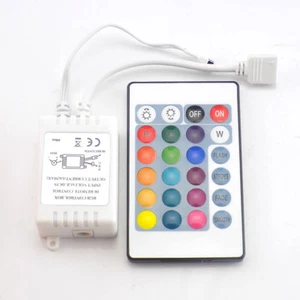 Mini Wire RF IR Box Remote Controller 24 Keys for RGB 2835 5050 LED Light Strip - Picture 1 of 7
