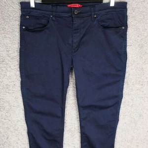 HUGO BOSS RED MENS JEAN'S W36 L34 BLUE NAVY DENIM STRETCH SLIM TAPERED ZIP - Picture 1 of 9