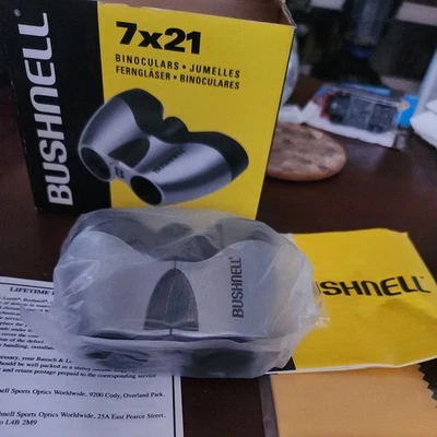Bushnell 7X21 Model 13-0721 Compact Binoculars New Outdoor/Indoor Sports Hunting - Image 1 of 4