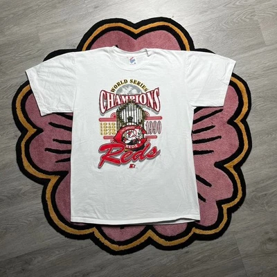 Camiseta De Colección Años 90 Cincinnati Reds Campeones Serie Mundial Gráfica MLB Talla XL Foto 1 de 4