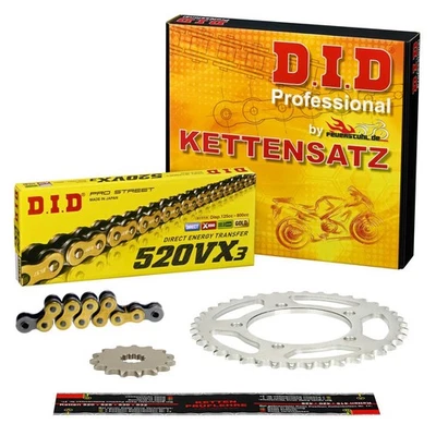 Suzuki GS 500 E (GM51B) 94-00 Chain Kit DID EXTRA Reinforced GOLD Clip Lock - Image 1 of 4