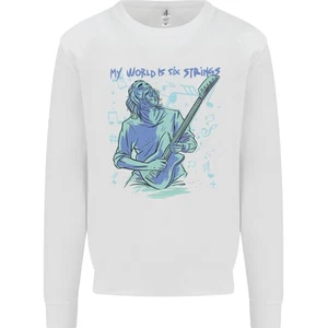 Mi Mundo Es Seis Cuerdas Guitarra Rock Música Sudadera Para Hombre - Imagen 1 de 27
