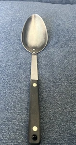 VTG FLINT ARROWHEAD STAINLESS SOLID SERVING SPOON BLACK HANDLE 11.5” KITCHEN USA - Picture 1 of 7