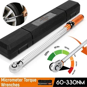 1/2in Drive Click Torque Wrench Micrometer Style 60 – 330Nm Calibrated Certified - Picture 1 of 15