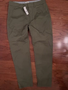 J. Patch Crew Tasca Slim Fidanzato Chino 26 Verde Esercito 98€ Nuova Elasticizzata - Foto 1 di 2