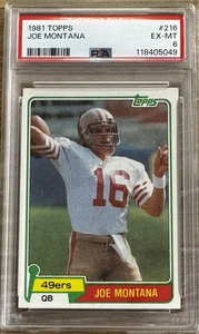 1981 Topps Joe Montana #216 Rookie Card PSA 6 (RC) - Picture 1 of 4