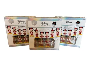 3 SETS Walt Disney Mickey Mouse Christmas Lights 6 per string LED Blinking - Picture 1 of 6