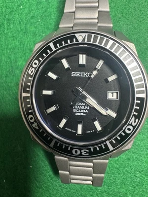 Seiko Prospex 7S25-00D0 Vintage Mergulho 200M Titânio Relógio Automático Masculino Autêntico - Imagem 1 de 4
