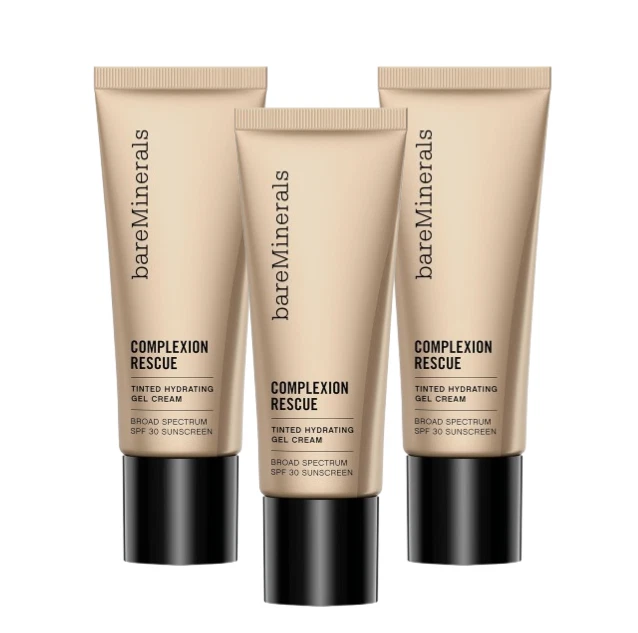 Crema hidratante tintada bareMinerals Complexion Rescue canela 10,5 SPF30 paquete de 3 Foto 1 de 1