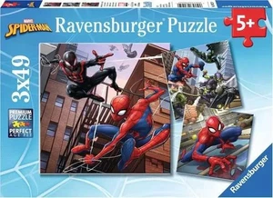 NEW Ravensburger 3x49 Pieces Jigsaw Puzzle 5+ Ages Spider-man in action - Picture 1 of 4