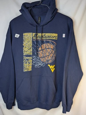 WV Mountaineer's Fleece Hooded Sweatshirt Blue Size XL - Image 1 of 4
