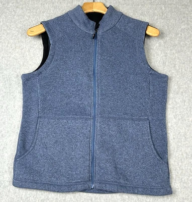 Chaleco Suéter Royal Robbins Mujer Cremallera Completa Azul Jaspeado Tejido Sin Mangas Talla M Foto 1 de 4