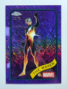 2025 Topps Chrome Marvel #74 The Maker /75 Purple Shimmer - Picture 1 of 6