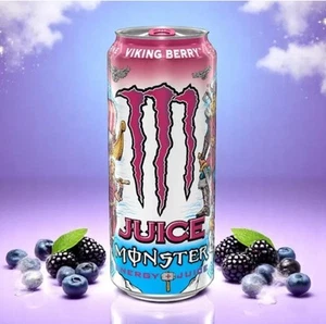 Monster Viking Berry Energy Drink 473ml 16 fl oz Blueberry Blackberry Juice USA - Picture 1 of 1