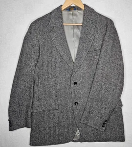 Pendleton Jacket Blazer Suit Sport Coat Wool Tweed 42 Gray/Black multi colors - Picture 1 of 17