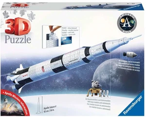 NUEVO Rompecabezas Ravensburger 440 Piezas Rompecabezas 3D Apolo Saturno V Cohete 8+ Edades - Imagen 1 de 2