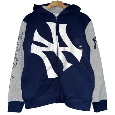 Outerstuff NWT Uni-Sex M Navy New York Yankees Poster Board Full Zip Hoodie - Image 1 of 4