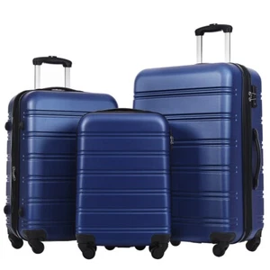 3Piece Luggage Set Hardside Spinner Suitcase with TSA Lock 20" 24" 28" Available - Picture 1 of 20