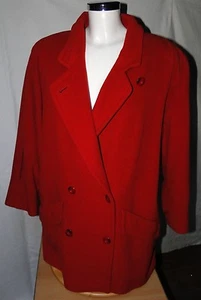 (A10) rote Damen Winterjacke, Gr. 38, Schurwolle, Fa. HMC - Bild 1 von 9