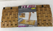 Easy Home bath mat bamboo MCM organic light brown wood New