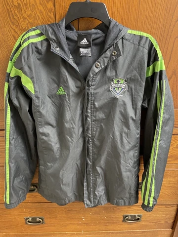 Adidas SEATTLE SOUNDERS Kids Large 14/16 FC Team WINDBREAKER JACKET Coat Youth Cover