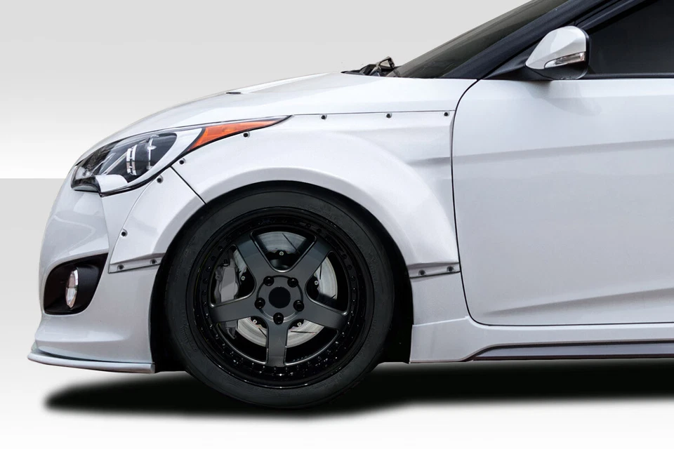 For 2012-2017 Veloster Turbo Duraflex Envision Front Fender Flares - 4 piece Foto 1 de 4