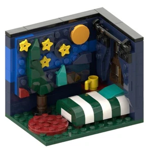 MOC: Star Night Bedroom Model Building Toys Set Kids 132 Pieces Free Shipping - Picture 1 of 1
