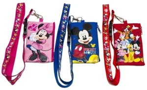 Disney Mickey Minnie Friends Set of 3 Lanyard ID Ticket Badge Key Chain Holder - Picture 1 of 10