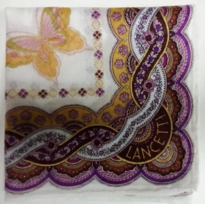 PAÑUELO USADO ALGODÓN BANDANA VINTAGE HANKY ARTE CLÁSICO 20" Foto 1 de 2