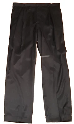 Pantalón de vestir $80 Dockers plisado delantero 36x32 negro espiga pierna recta puños Foto 1 de 4