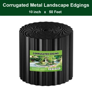 10In x 50Ft Corrugated Metal Garden Edging Flexible DIY Landscape Edging Borders - Picture 1 of 8