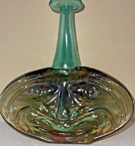 KOSTA BODA ~  "RIO" Face motif  Art Glass Bottle Vase ~  Signed KJELL ENGMAN - Picture 1 of 13