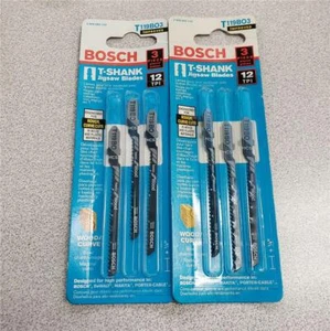 = Lot of 2 pkgs Bosch T-Shank Jigsaw Blades 3 Piece 12 TPI T119B03 NEW - Picture 1 of 2