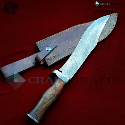 Damastmesser Jagdmesser | ELITE Damaszener Bowie | Damast-Stahl Hunting Knife | - Bild 1 von 4