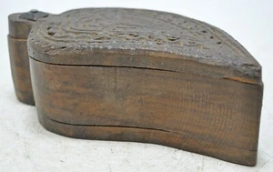 Antique Wooden Kitchenware Spice Box Original Old Hand Crafted Carved - Picture 1 of 6
