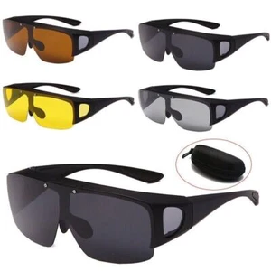 Überzieh-Sonnenbrille Seitenschutz Autofahrer für Brillenträger inkl Tasche - Bild 1 von 14