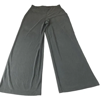 Pantalones Magaschoni Gris Pull On Pierna Ancha Mujer Talla Grande Elastizados Foto 1 de 4