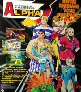 Street Fighter Alpha 3 Arcade Flyer Retro Original Videospiel Kunstblatt Promo - Bild 1 von 6