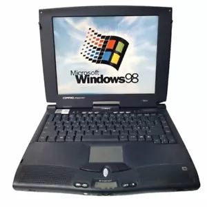 Notebook Portatile PC funzionante WINDOWS 98 Seriale FLOPPY OLD GAMES 21008 - Bild 1 von 4