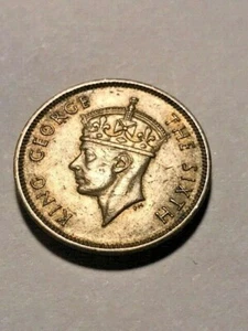 1950 Hong Kong 10 Cents VF #12454 - Picture 1 of 2