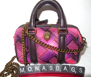 Bolso Bandolera Kensington Kurt Geiger London Fushia Púrpura Tela Cuentas Nuevo con Etiquetas $165 - Imagen 1 de 10