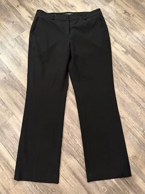 Pantalones de vestir Talbots para mujer talla 14 negros frente plano Foto 1 de 4