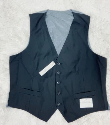 Perry Ellis  Portfolio Men’s Lined Vest Large Black& Gray - Image 1 of 4