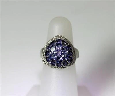 Hermoso anillo grande de plata esterlina con cúpula de iolita talla 5 – 8042 Foto 1 de 4