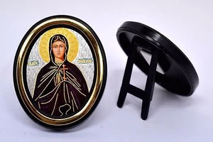 Ikone heilige Julija икона святая мученица Юлия освящена овал 6x5x0,8 cm - Picture 1 of 1